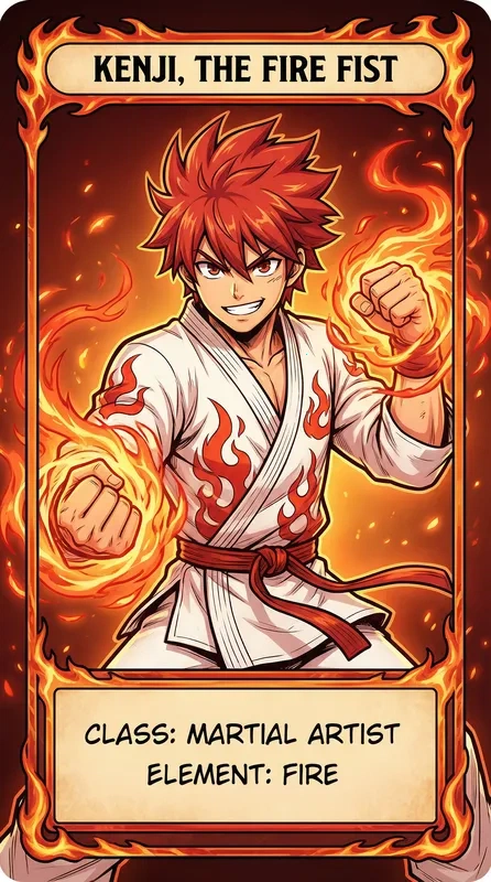 社区粉丝创作烈焰拳师同人画